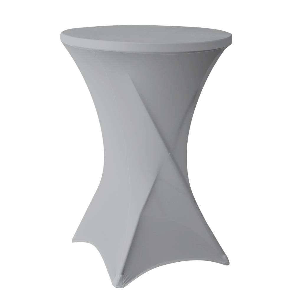 Statafelrok Zilver / Lichtgrijs Ø80cm