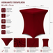 Statafelrok Vierkant Bordeaux Rood 80cm
