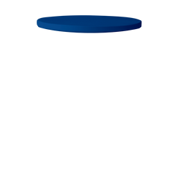 Statafeltopper Blauw Ø80cm