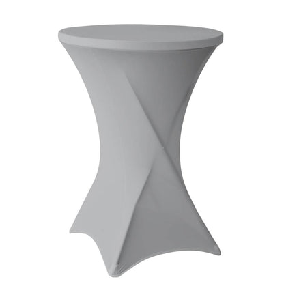 Statafelrok Zilver / Lichtgrijs Ø80cm