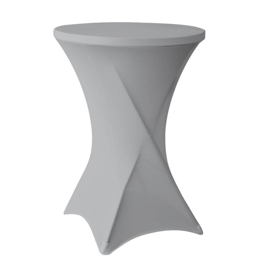 Statafelrok Zilver / Lichtgrijs Ø80cm